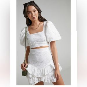 Showpo white matching set